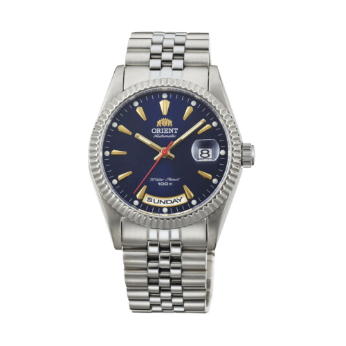 ORIENT: Oyster President DAY-DATE Sapphire Crystal, Blue Dial (EV0J006D)