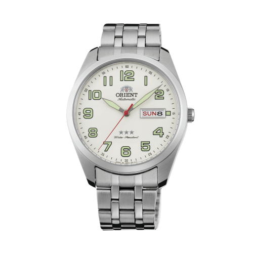 ORIENT: Mechanical Classic Tristar Watch, Metal Strap - 39mm (SAB0C007W)